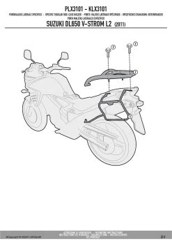 Givi PLX3101 Sidecase Hardware For Suzuki DL650 V-Strom (2011-2016) -Givi Shop PLX3101 fi 3