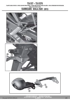 Givi TE4107 Easylock Saddlebag Supports Kawasaki Ninja 250R (2008-2013) -Givi Shop TE4107 fi 4