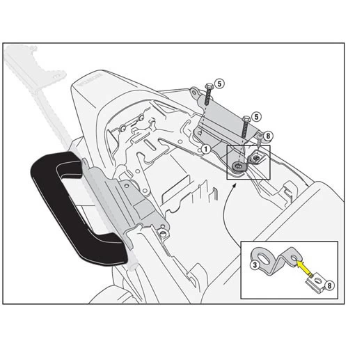 Givi 1132KIT PLX Mounting Kit For Honda VFR800F (2014-current) 1 Givi 1132KIT PLX Mounting Kit For Honda VFR800F (2014-current)