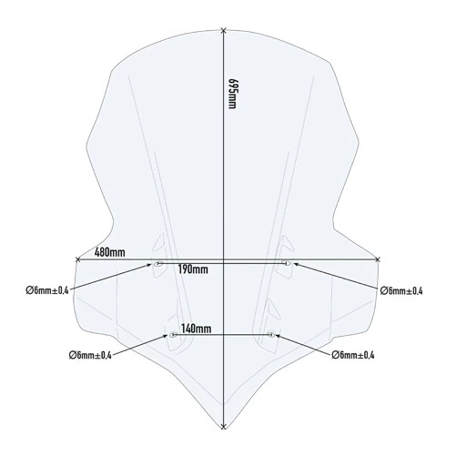 Givi 2139DT Specific Windshield For Yamaha Tracer 900 (2018-) 2 Givi 2139DT Specific Windshield For Yamaha Tracer 900 (2018-) - Image 2
