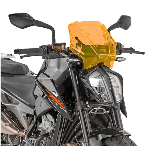 Givi A7708OR Specific Windshield, Orange For KTM Duke 790 (2019-) 1 Givi A7708OR Specific Windshield, Orange For KTM Duke 790 (2019-)