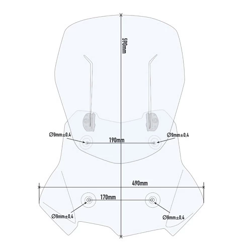 Givi AF5127 Airflow Windshield For BMW F750GS / F850GS (2018-) 2 Givi AF5127 Airflow Windshield For BMW F750GS / F850GS (2018-) - Image 2