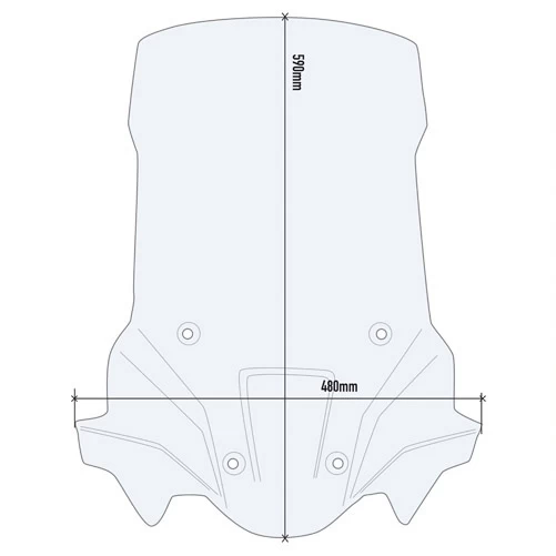 Givi D6418ST Specific Windshield, Transparent For Triumph Tiger 900 Rally (2020-) 2 Givi D6418ST Specific Windshield, Transparent For Triumph Tiger 900 Rally (2020-) - Image 2