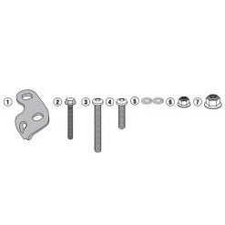 Givi PL1121KIT Fitting Kit For PL,PLX Or PLCAM Side Carriers For Honda CB500X (2017-)