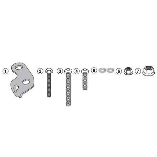 Givi PL1121KIT Fitting Kit For PL,PLX Or PLCAM Side Carriers For Honda CB500X (2017-) 1 Givi PL1121KIT Fitting Kit For PL,PLX Or PLCAM Side Carriers For Honda CB500X (2017-)