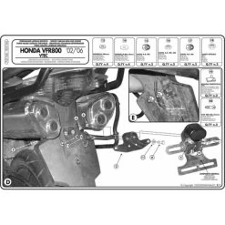 Givi PLX166 V35 Sidecase Hardware For Honda VFR800 Vtec (2002-2011) -Givi Shop givi plx166 v35 sidecase hardware vfr800 vtec 2