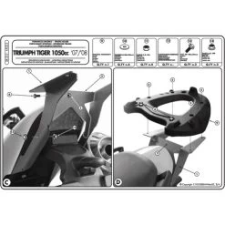Givi SR225 Specific Rack For Triumph Tiger 1050 (2007-2012) 7 Givi SR225 Specific Rack For Triumph Tiger 1050 (2007-2012) -Givi Shop givi sr225 specific rack tiger1050 3