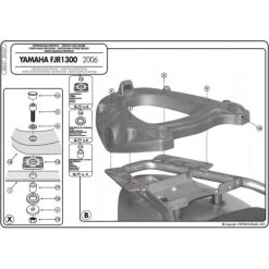 Givi SR357 Topcase Rack For Yamaha FJR1300 (2006-current) -Givi Shop givi sr357 specific rack fjr1300 2