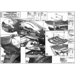 Givi SR410 Specific Rack For Kawasaki Concours 1400 (2004-2015) 6 Givi SR410 Specific Rack For Kawasaki Concours 1400 (2004-2015) -Givi Shop givi sr410 specific rack concours1400 2