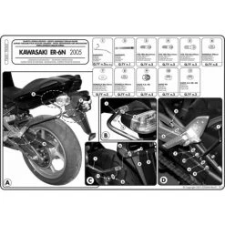 Givi T262 Soft Saddlebag Supports For Kawasaki Ninja 650R '05-'08 -Givi Shop givi t262 soft saddlebag supports ninja650r 1