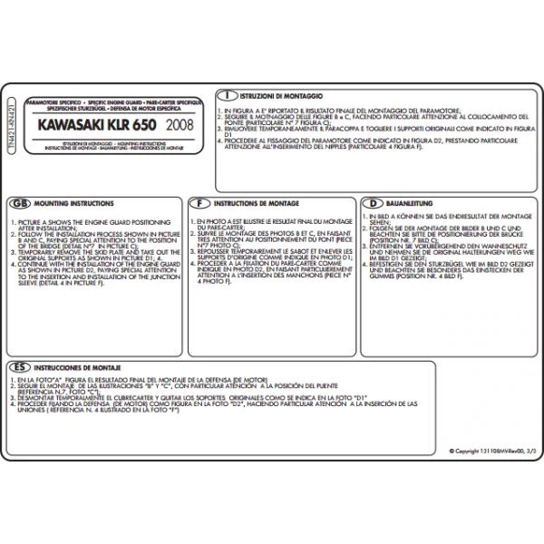 Givi TN421 Engine Guards For Kawasaki KLR650E (2008-2018) 4 Givi TN421 Engine Guards For Kawasaki KLR650E (2008-2018) - Image 4